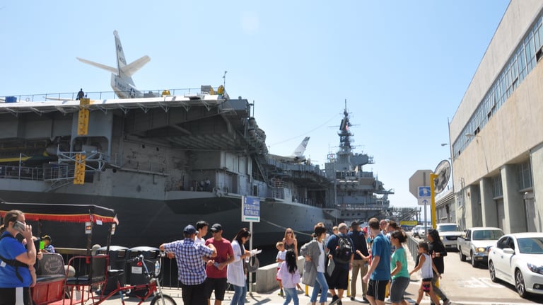 The USS Midway, a retired aircraft carrier, San Diego, California