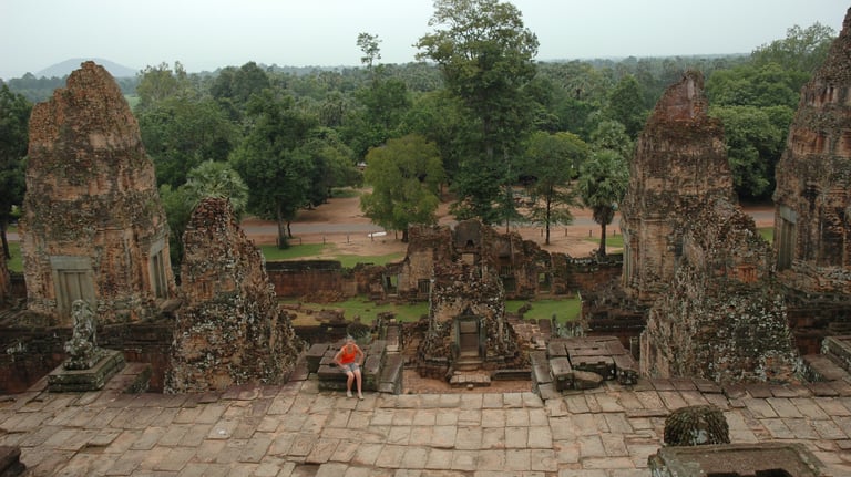 Tracey Billington at Temples of Angkor, Siem Reap, Cambodia