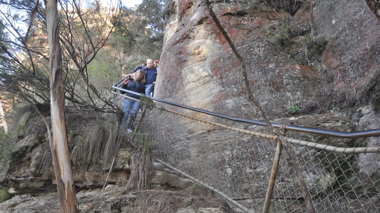 The Federal Walking Track at the Three Sisters, Katoomba, Blue Mountains, Australia