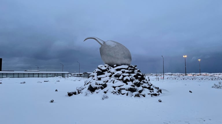sculpture by Reykjavic airport, Iceland