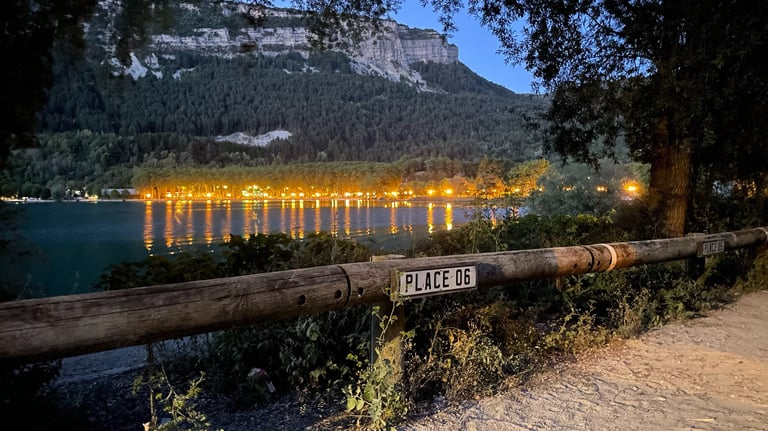 Lac Du Nantua at night, Nantua, France