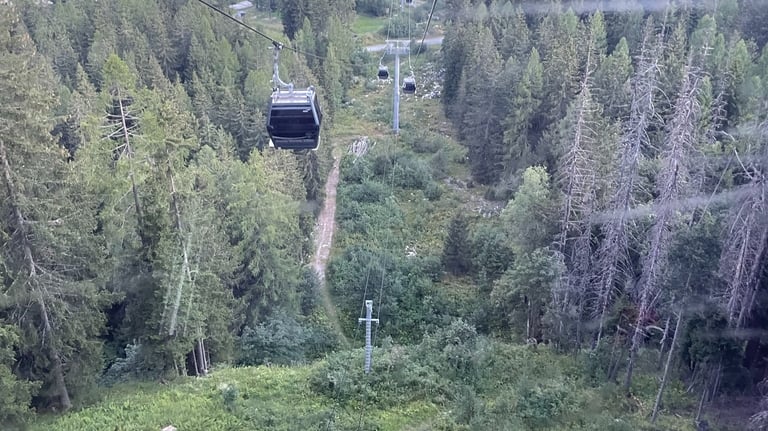 argentier glacier cable car, chamonix, France