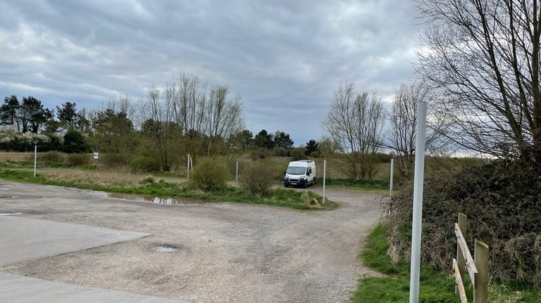 our camper at Crook Bank car park, Mablethorpe