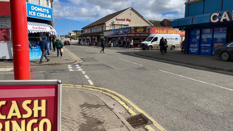 the main street in Mablethorpe