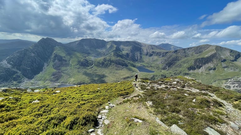 the path from the troll bridge up to the summit of Pen yr Ole Wen