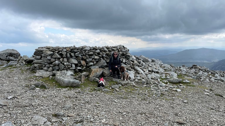 the summit of Carnedd Lewelyn mountain