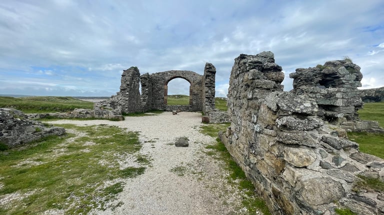 ruins of St Dwynwens church at Newborough