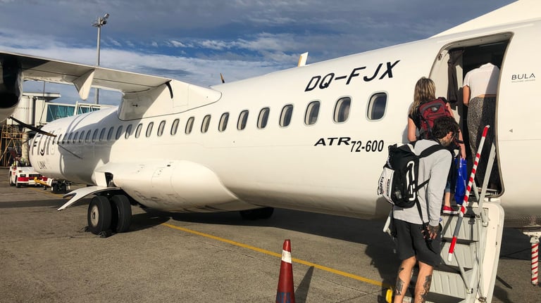Fiji airlines aeroplane, Nadi international airport, Fiji
