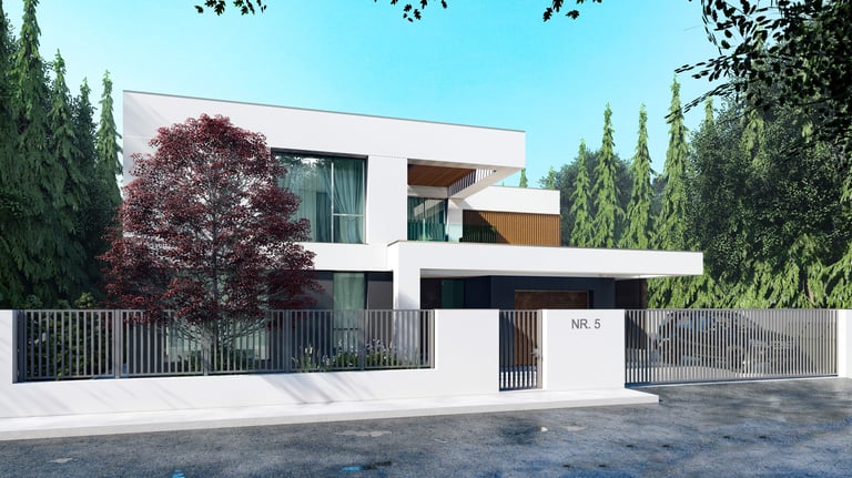 Locuinta unifamiliala cu etaj si design modern