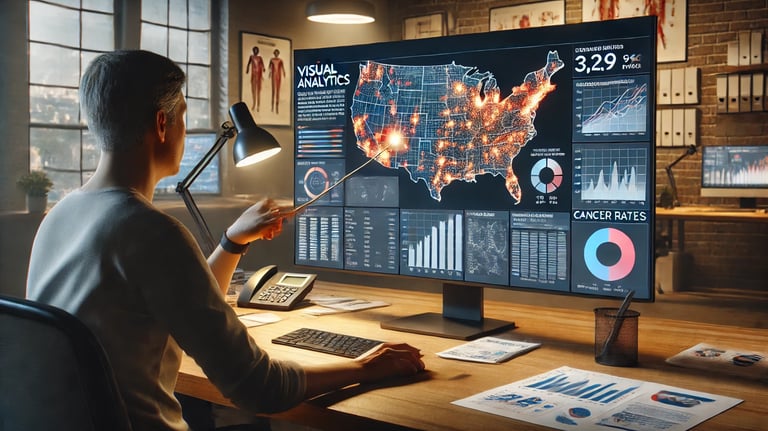 visual analytics to uncover cancer rate disparities