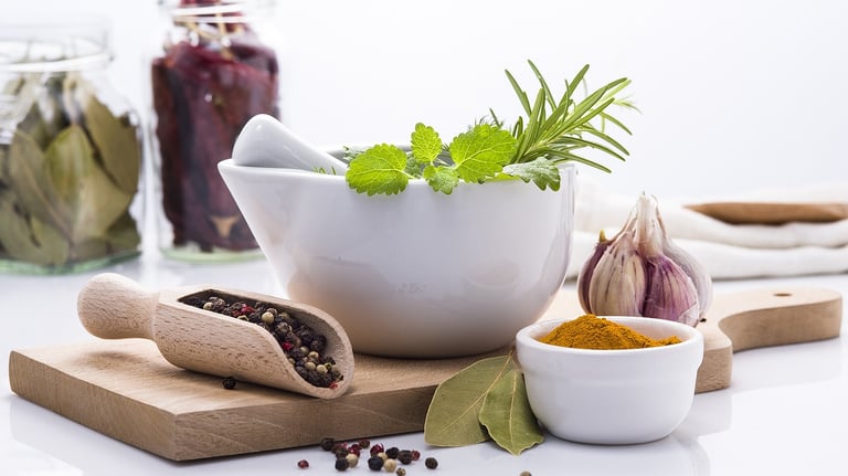 hierbas aromáticas y especias