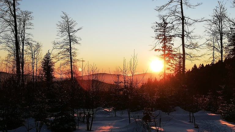 Sonnenuntergang Bayerischer Wald