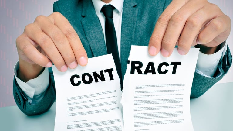 Asesoría legal en incumplimiento de contrato laboral y defensa de empleados Colombia