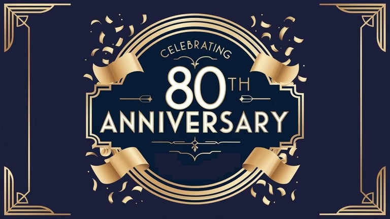 80th anniversary banner