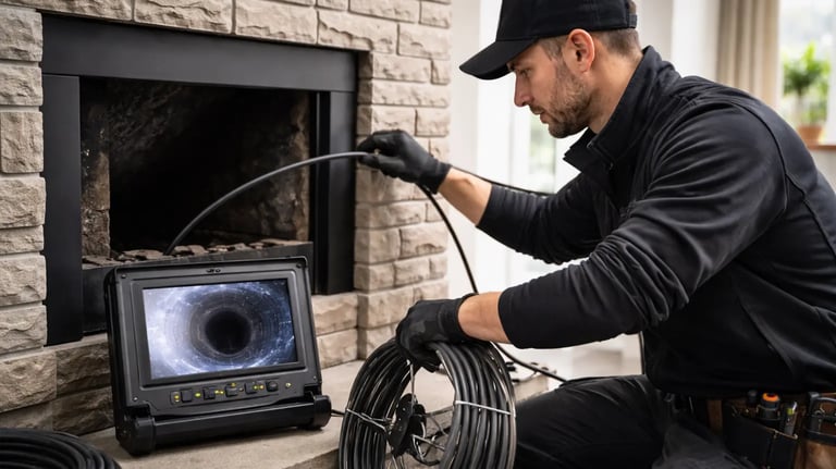 Inspection vidéo d’un conduit de cheminée avant débistrage