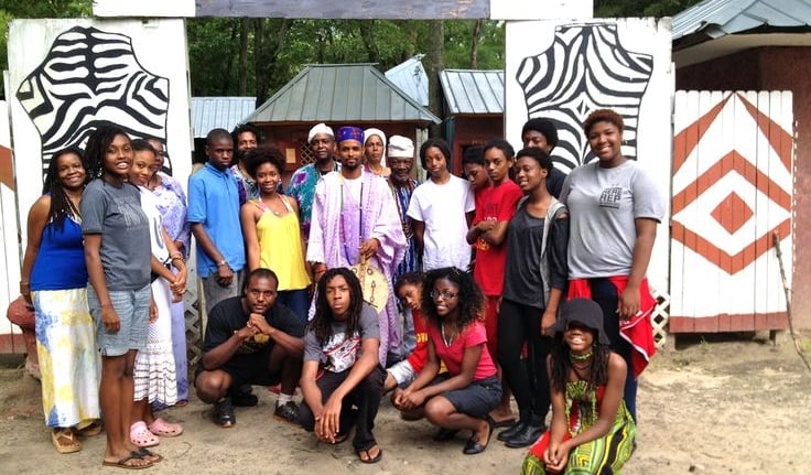 Tourists visit the Bazar at Oyotunji African kingdom