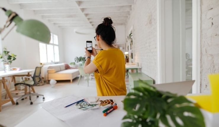 showing interior work in a room