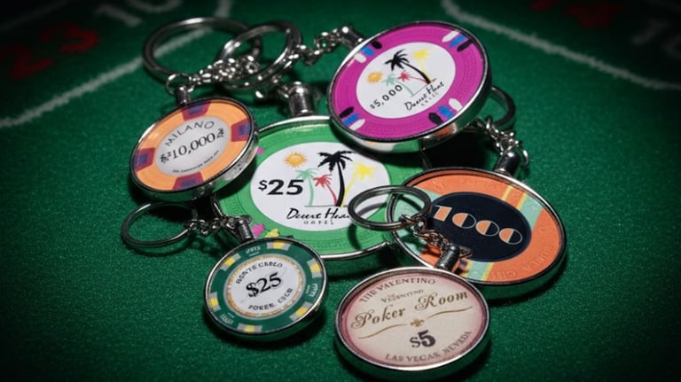 Poker Chip Keychains