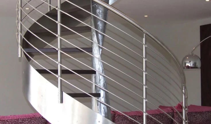escalier hélicoïdal  en inox