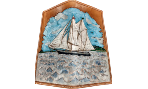 CARVED & PAINTED SHIP WALLET