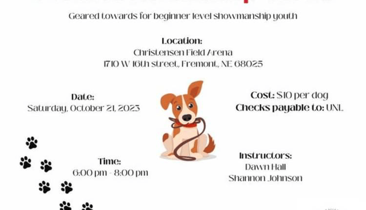 4H Showmanship seminar at the show, Platte Valley Kennel Club Christensen Field Fremont Nebraska