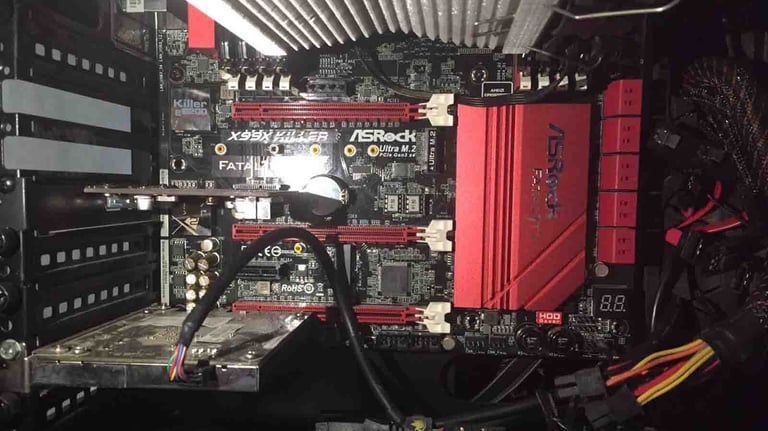 a computer motherboard with a motherboard and a motherboard