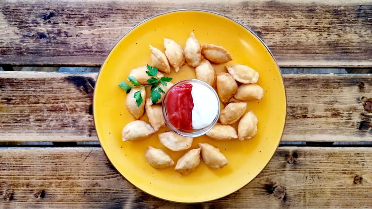 fried dumplings Snekutis