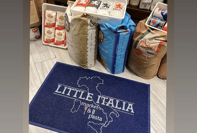 Felpudo con logo personalizado little italia