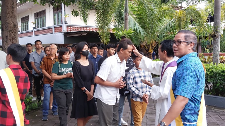 Penerimaan Abu Rabu Abu 2024 Paroki Tuka