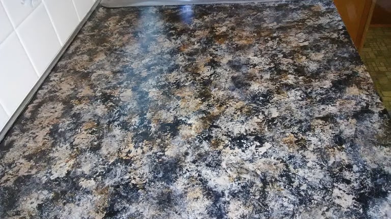 CUSTOM PAINTED FAUX GRANITE COUNTERTOP
