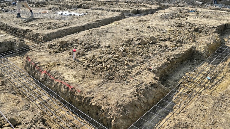 fondations d'une villa