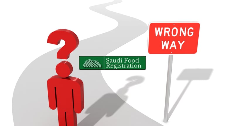 Saudi Food Registration Logo Overlay with Wrong way background for classification error