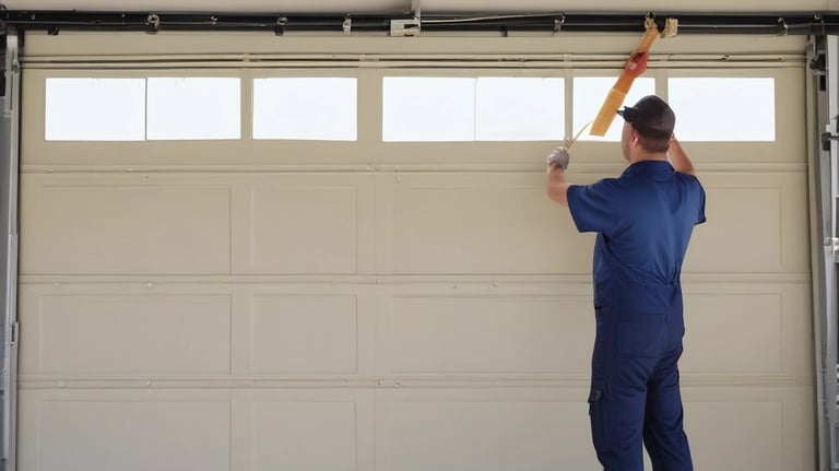 Repairing garage door, making it super safe for you!