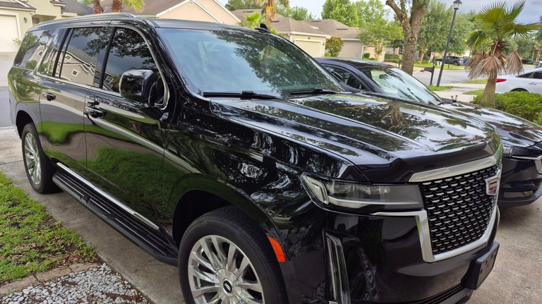 Dropping off JAX airport limousine passengers arrive home in Black Car SUV and Limo Sedan
