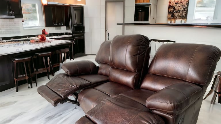 Sofá doble reclinable