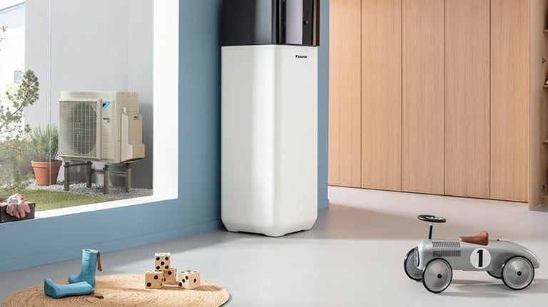 a refrigerator with a toy car and a toy