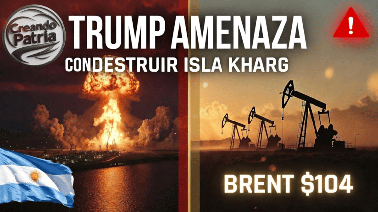 Trump amenaza con destruir Isla Kharg: por qué ARGENTINA de Milei gana mientras el mundo tiembla