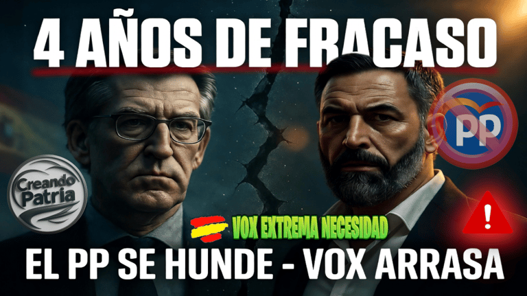 4 años de fracaso total en el PP mientras Vox de Abascal no para de crecer