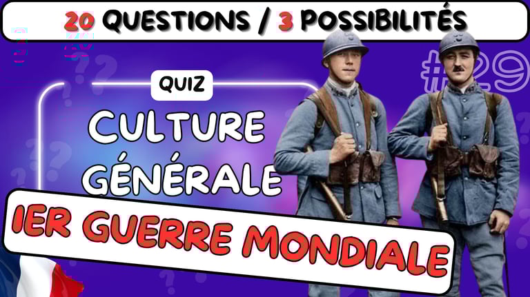 Vignette du Quiz sur la Première Guerre Mondiale
