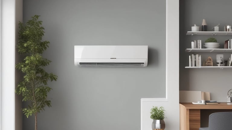 A technician installing an air conditioning unit.