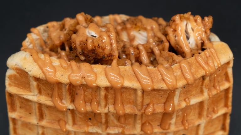 classic chicken stuffed waffle