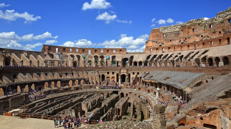 Interior view of the Colosseum