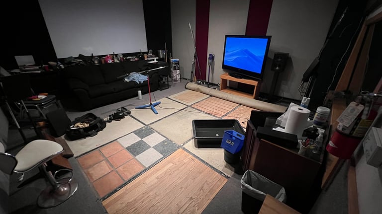 Foley stage. Foley Artist home away from home.