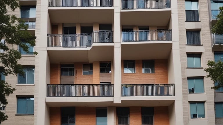 A friendly property manager greeting a happy tenant at a well-kept rental home