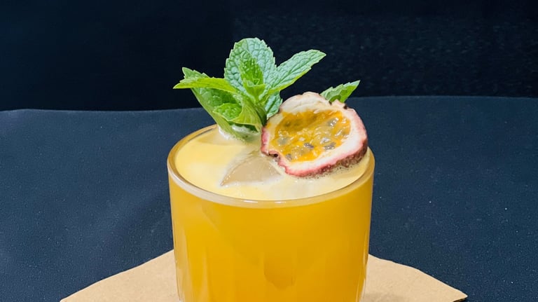 Fresh ingredient cocktail created by expert bartenders