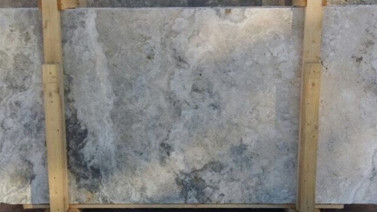 Travertine slabs, natural stone slab Italian Silver gray panel