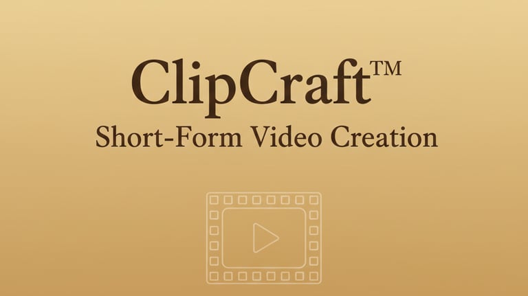 ClipCraft™ is short-form video creation, done for you.