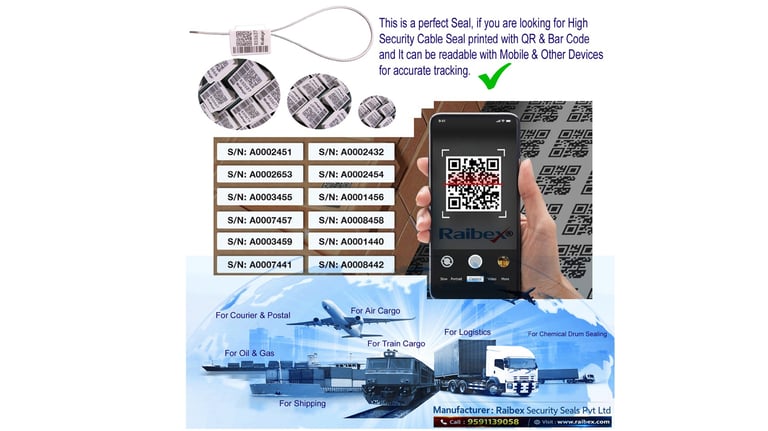 bolt seal for e scan barcode printed