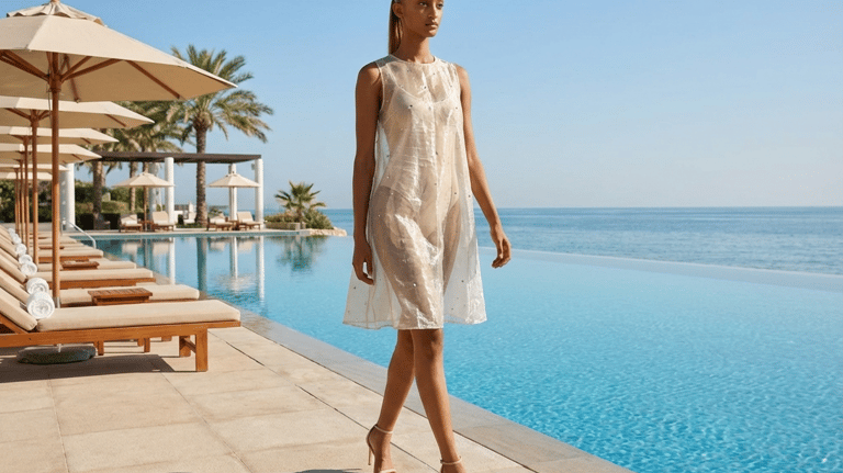 Sheer silk organza dresses