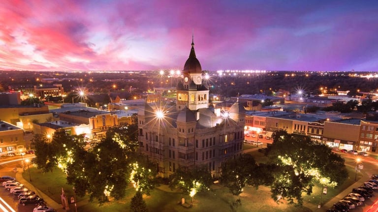 Denton City at Night